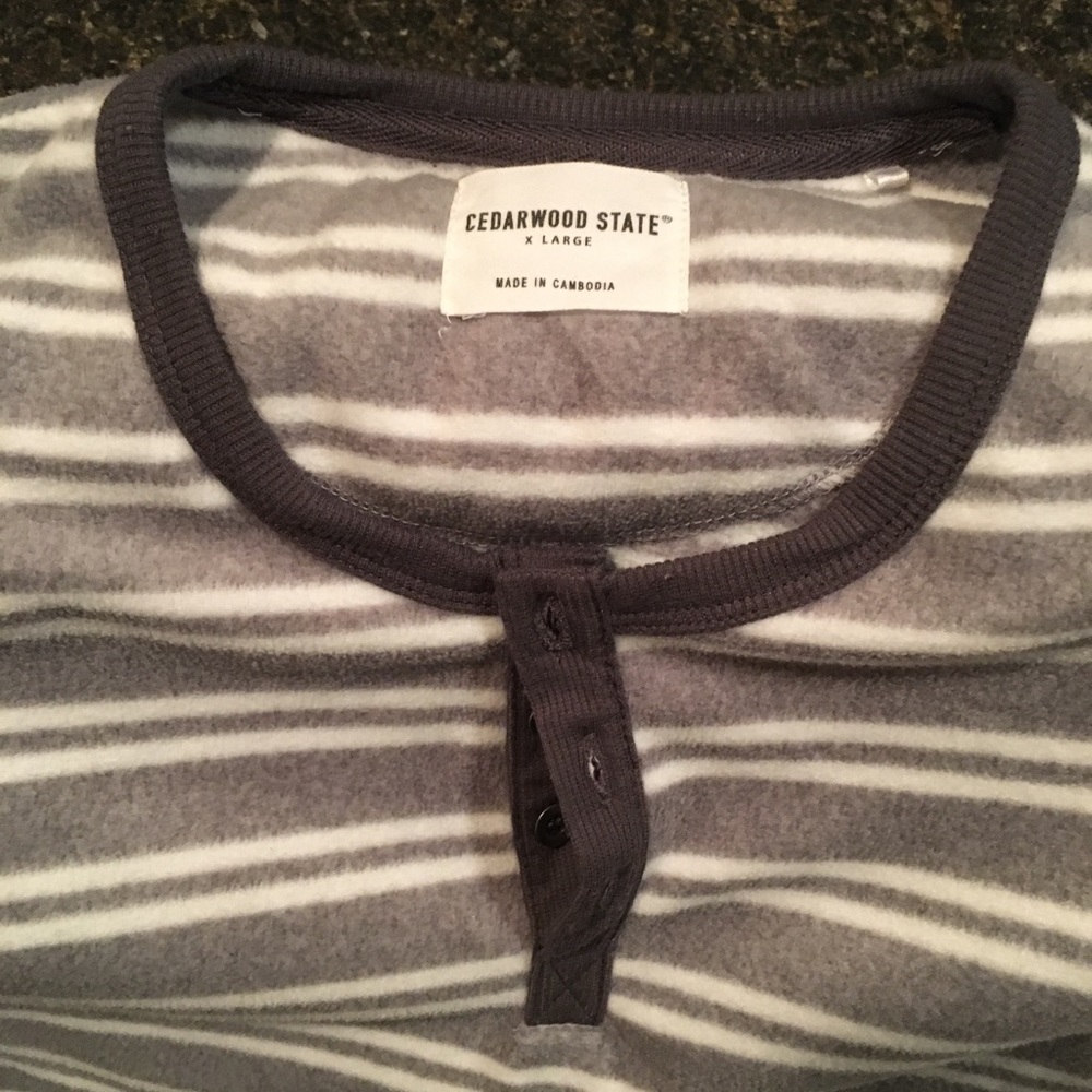 Men’s cedar wood state fleece pajama top xl
